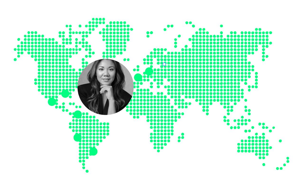 Global footprint and portrait of Mitsuko Irei